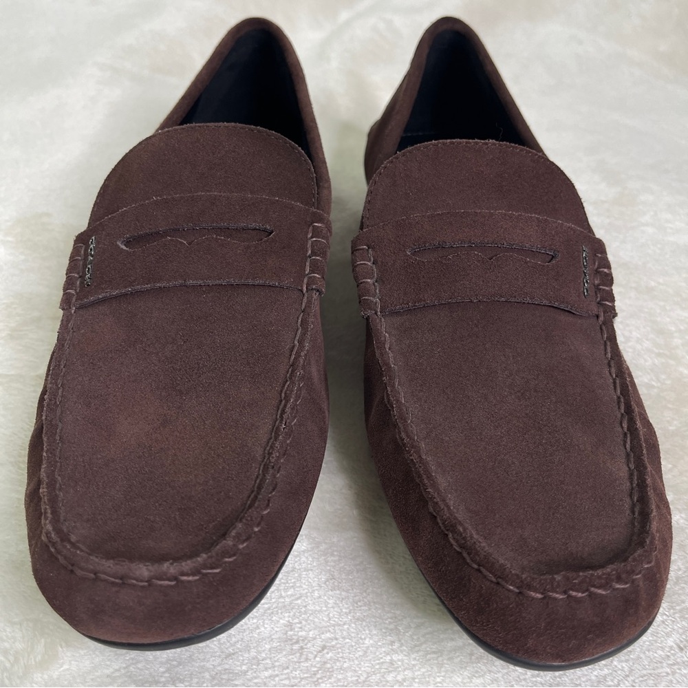 Coach Mott Driver Brown Suede Slip On Loafers Men’s Size 10.5D